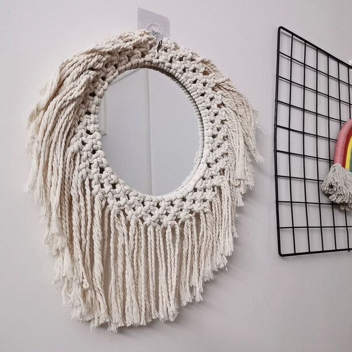 Decorative Macrame Wall Mirror Kalsten