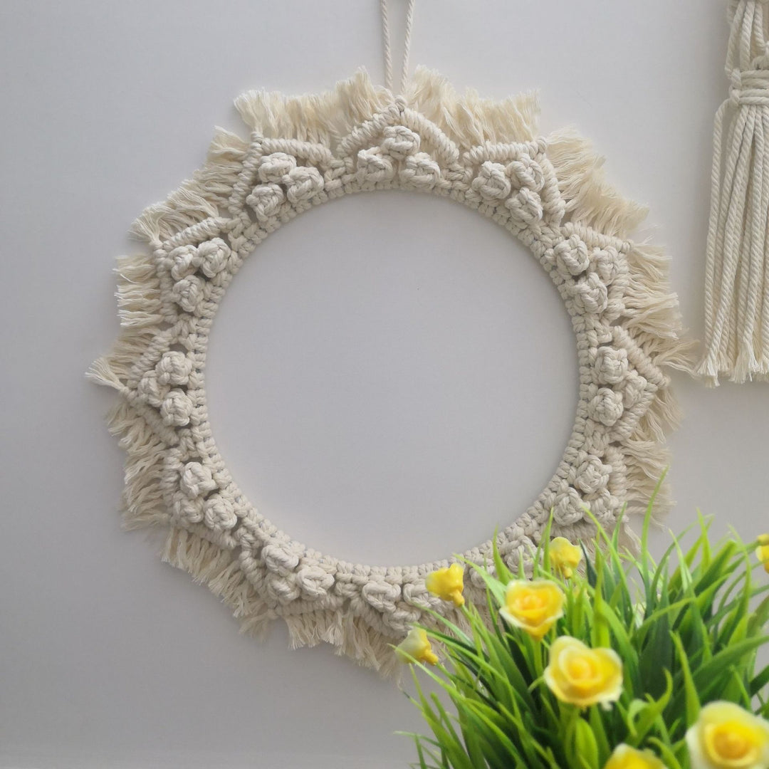Decorative Macrame Wall Mirror Kalsten