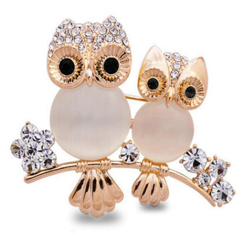 Elegant Owl-Themed Brooch Kalsten