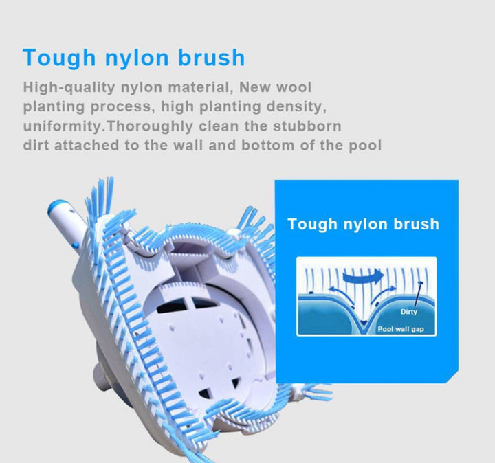Automatic suction pool cleaner with rotating brush heads and clear debris chamber Kalsten