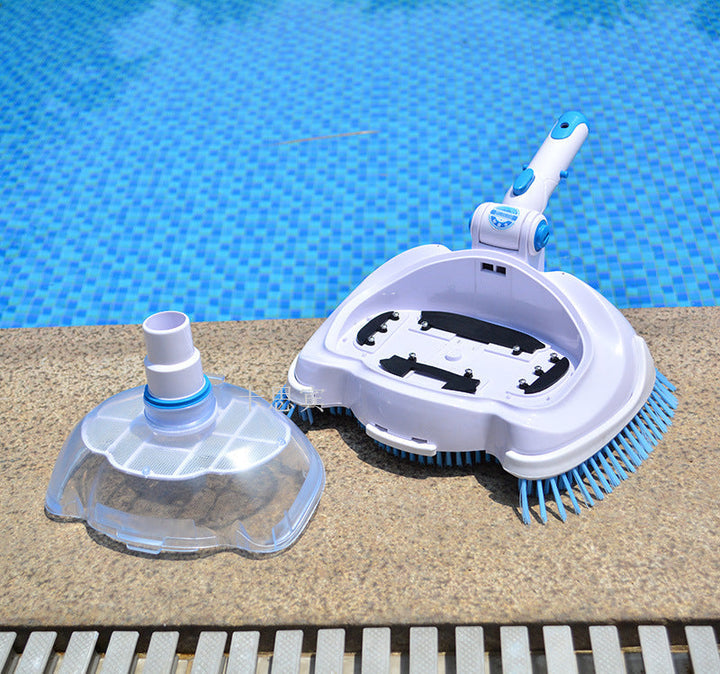 Automatic suction pool cleaner with rotating brush heads and clear debris chamber Kalsten