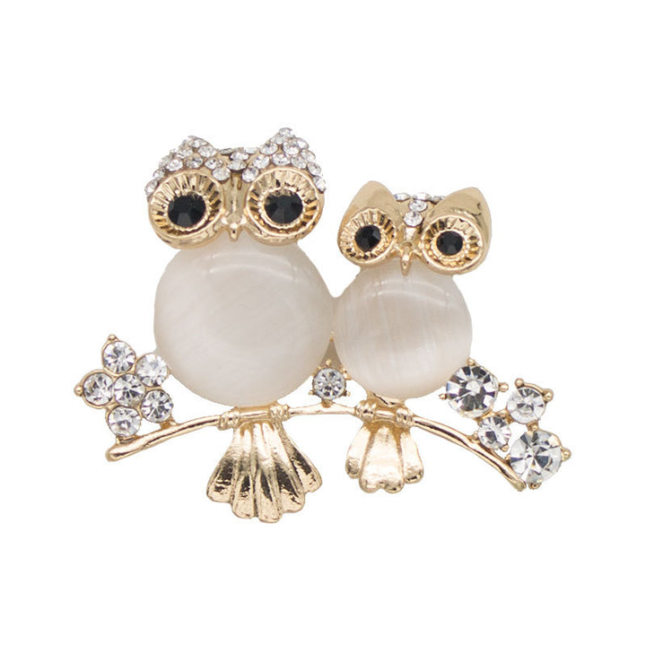 Elegant Owl-Themed Brooch Kalsten
