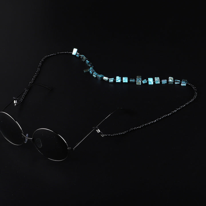 Beaded Eyewear Holder with Natural Shell Accents Kalsten