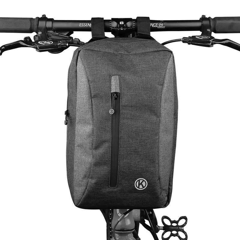 waterproof handlebar commuter bag with quick-attach straps and vertical zip pocket Kalsten