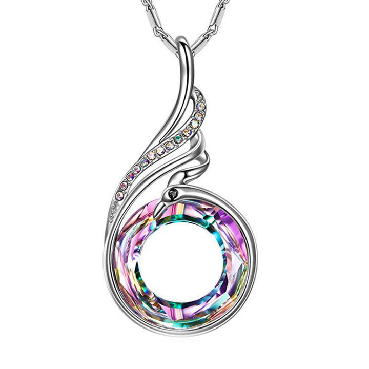 Luxurious Crystal-Embellished Pendant Necklace Kalsten