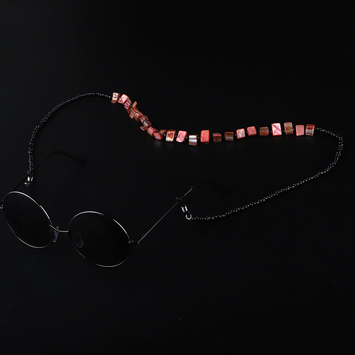 Beaded Eyewear Holder with Natural Shell Accents Kalsten