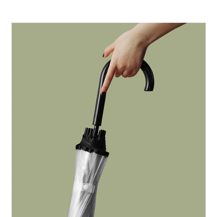 Ladies Transparent Umbrella with Non-Slip Handle and Wind Resistance Kalsten