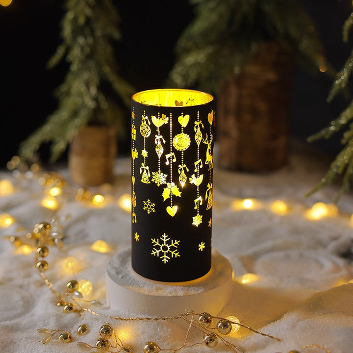 Illuminated glass decoration for Christmas