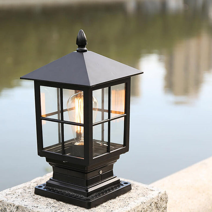 European Outdoor Column Lantern Waterproof  Rustproof 1-Light Patio Light | Kalsten