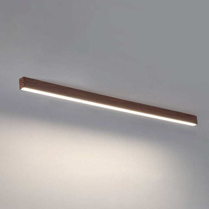 Flush Mount Ceiling Light Aluminum 23.6 in 12W Walnut Living Room Bedroom LED Modern Lighting Fixture | Kalsten