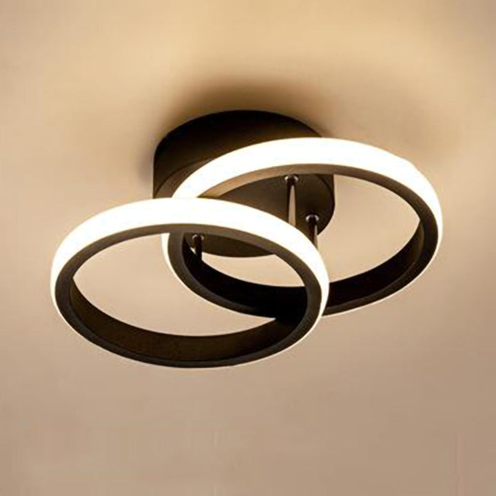 Kalsten | Ceiling Light with LED Black Metal Frame