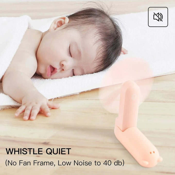 3 In 1 Handheld Mini Fan | USB Rechargeable, Foldable Design & Ideal for Travel, Camping, and Outdoor Activities | Kalsten