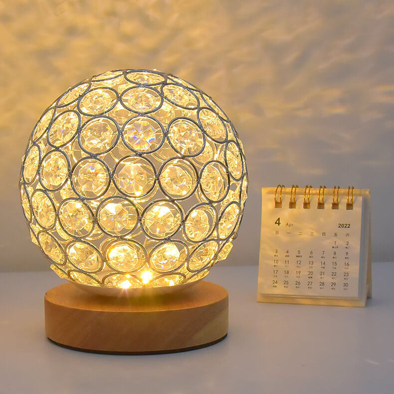 Modern Minimalistic Round USB Rechargeable LED Night Light Table Lamp | Kalsten