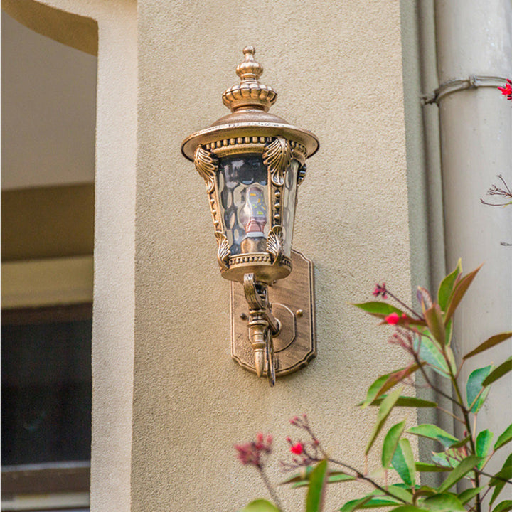 Vintage Glass Outdoor Wall Lantern Kalsten