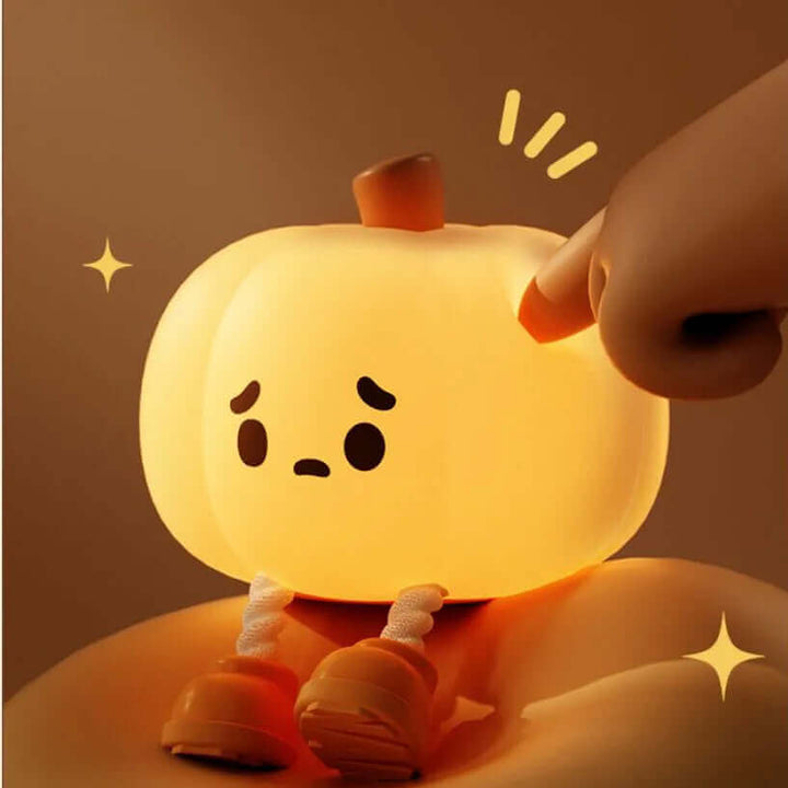 Home Decor Halloween Pumpkin Night Light Cute Soft Silicone Lamp Touch  Dimmable Rechargeable Bedside Decor Light Kids Gifts Halloween Decorations | Kalsten