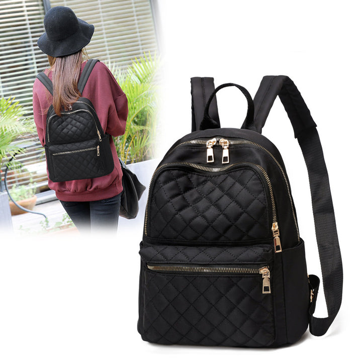 Quilted Zippered Backpack Kalsten