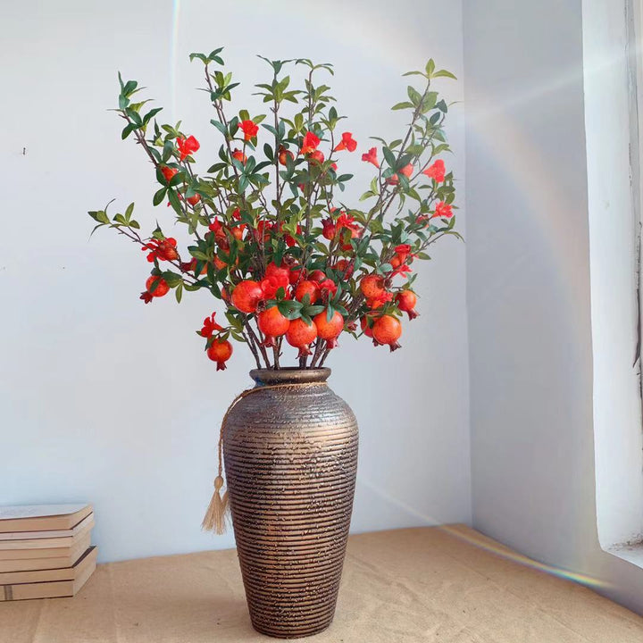 Decorative Pomegranate and Floral Stem