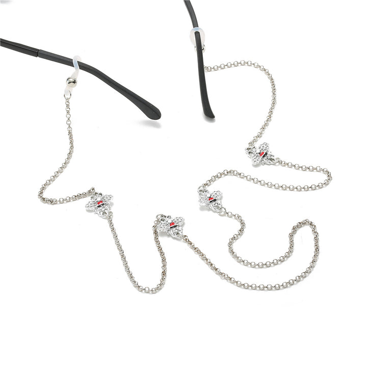 Elegant Crystal-Embellished Eyewear Holder Chain Kalsten