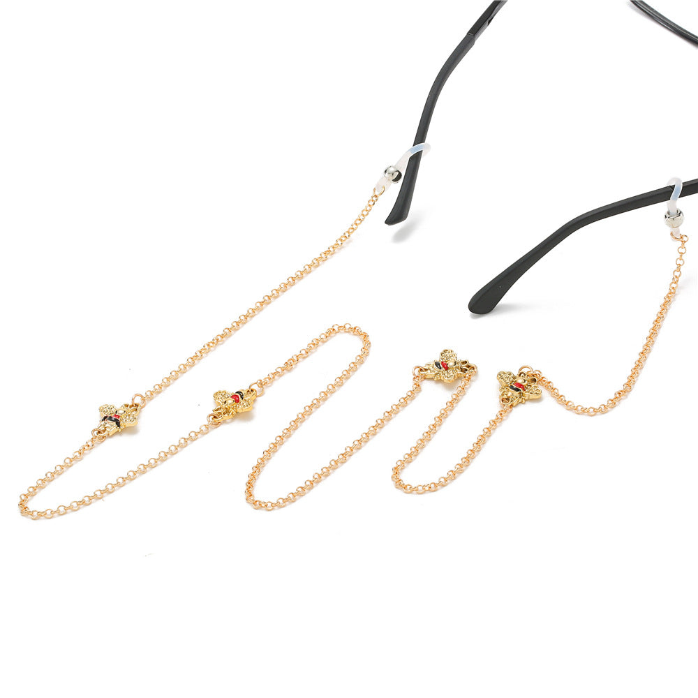 Elegant Crystal-Embellished Eyewear Holder Chain Kalsten