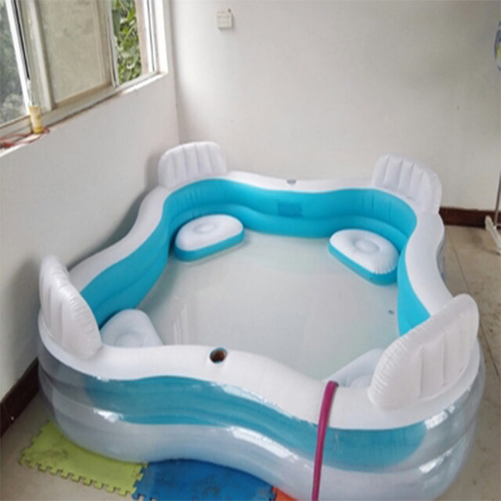 Women Inflatable Lounge Bathtub with Integrated Lounging Areas Kalsten