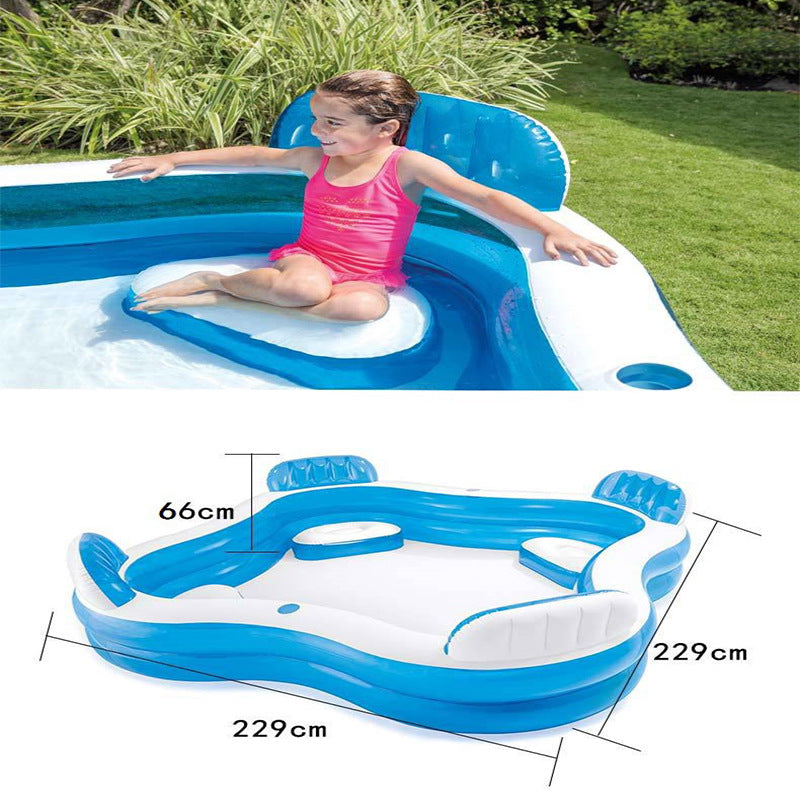 Women Inflatable Lounge Bathtub with Integrated Lounging Areas Kalsten