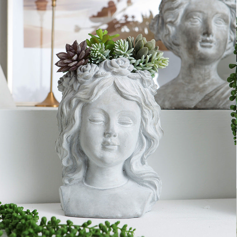 Artistic head sculpture flower pot Kalsten