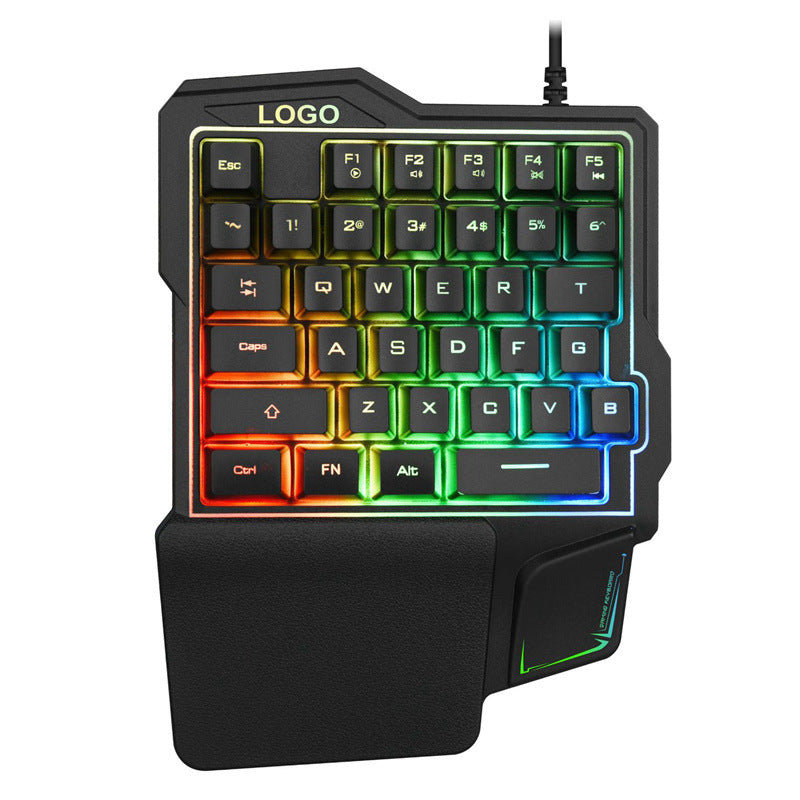 Compact Gaming Keypad with RGB Backlighting and Ergonomic Wrist Support Kalsten