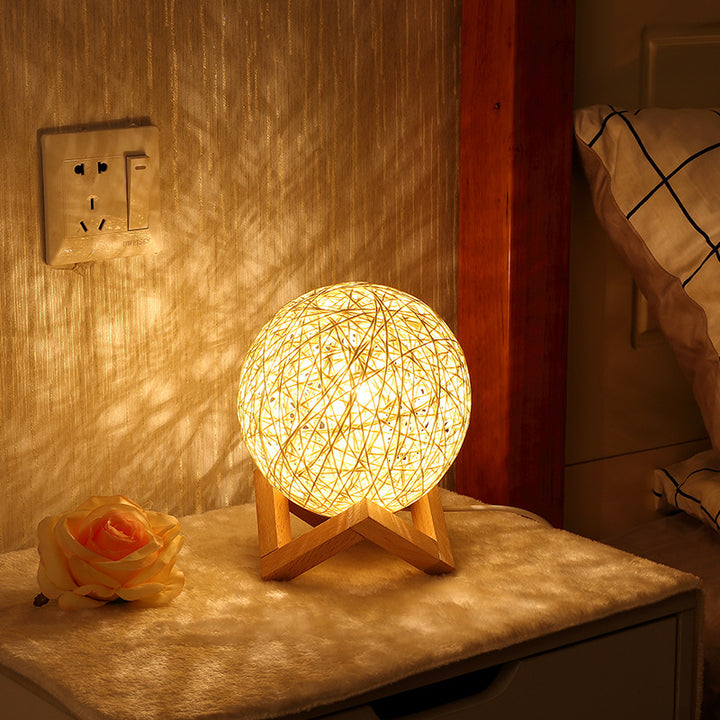 Artistic Table Lamp with Geometric Design