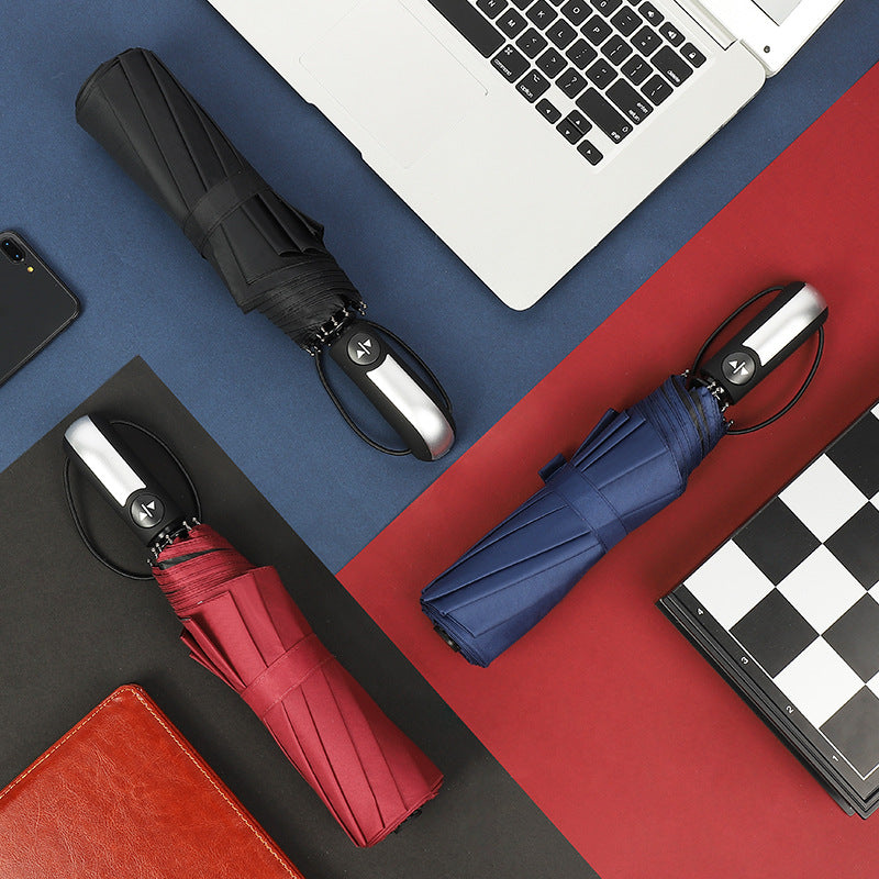 Women's automatic business folding umbrella with wind resistance Kalsten