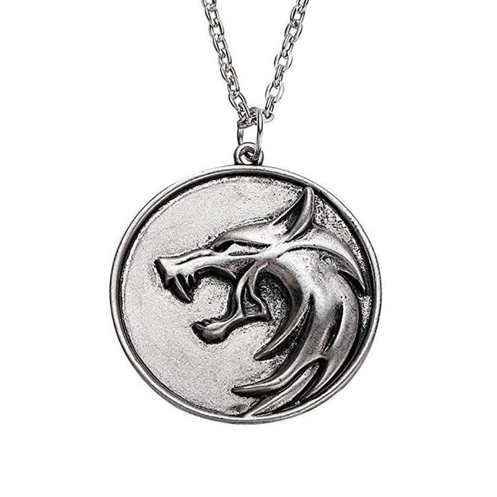 Wolf Emblem Pendant Necklace Kalsten