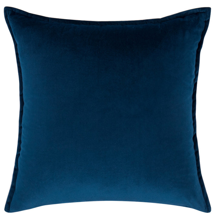 Velvet decorative cushion cover with concealed zipper and fine piping