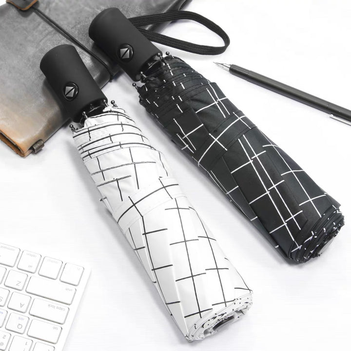 Ladies Folding Umbrella with Elegant Feather Design Kalsten