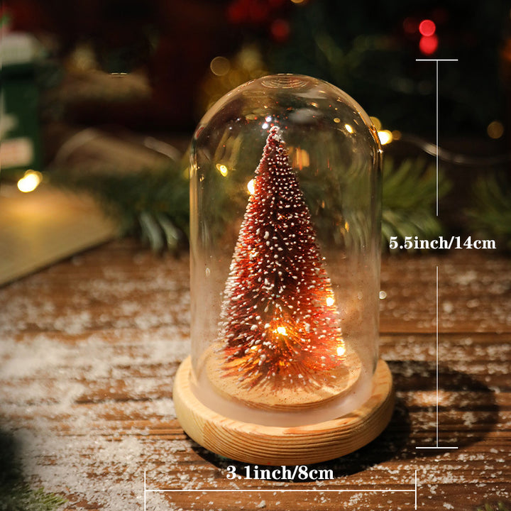 Illuminated wooden house for Christmas decoration