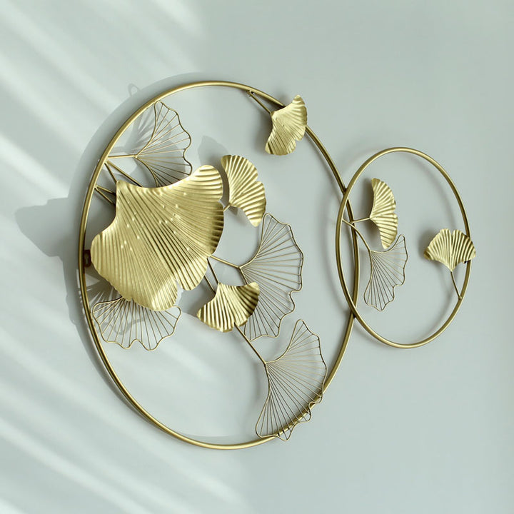 Elegant Ginkgo Leaf Wall Art Sculpture Kalsten