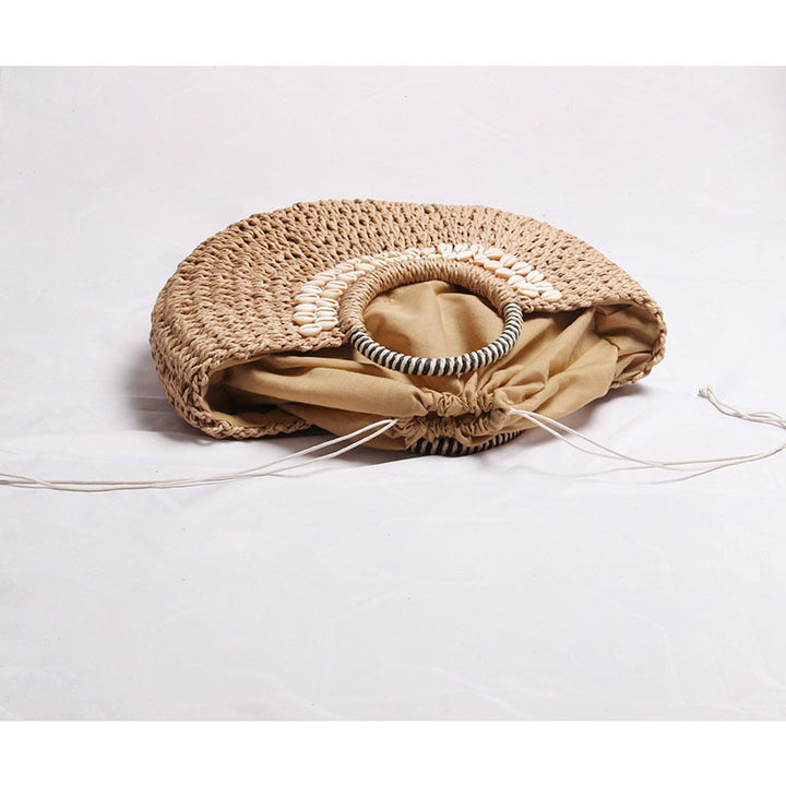 Elegant basket bag with shell decor Kalsten
