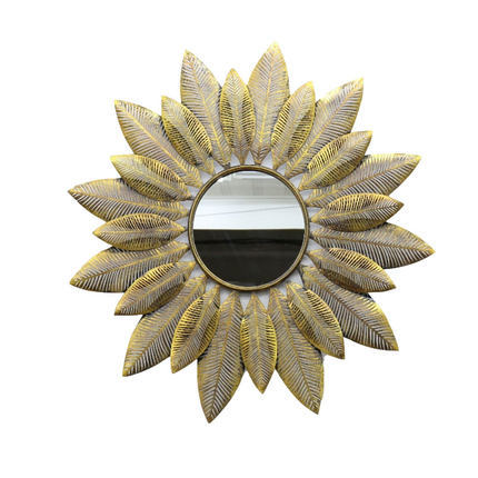Decorative Round Floral Wall Mirror Kalsten