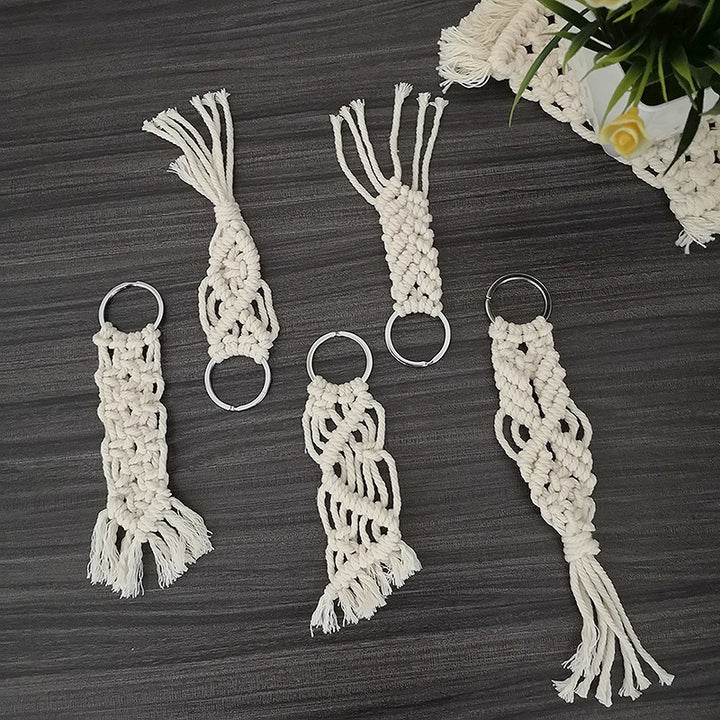 Macrame Keychain Set with Decorative Fringes Kalsten