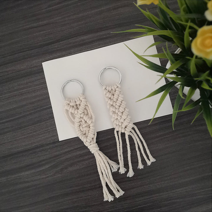 Macrame Keychain Set with Decorative Fringes Kalsten