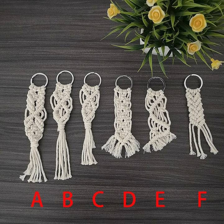 Macrame Keychain Set with Decorative Fringes Kalsten
