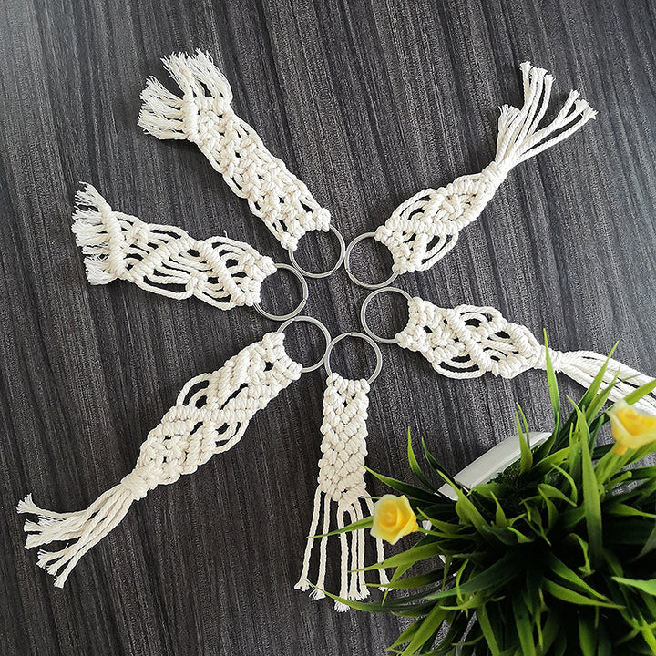 Macrame Keychain Set with Decorative Fringes Kalsten