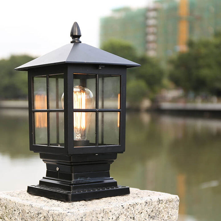 European Outdoor Column Lantern Waterproof  Rustproof 1-Light Patio Light | Kalsten