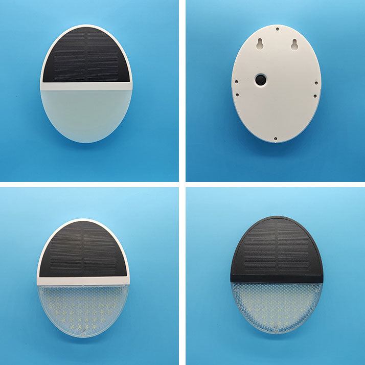 Solar Outdoor Waterproof Round Flat Body Radar Sensor LED Wall Sconce Lamp | Kalsten