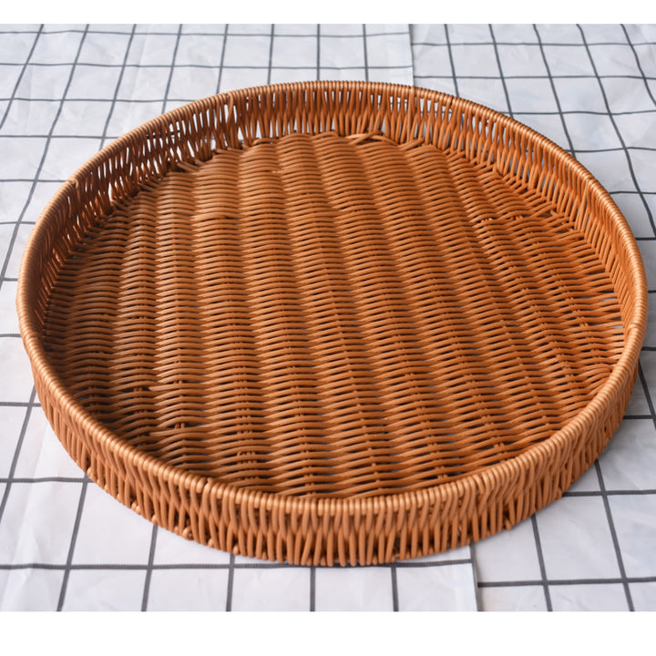 Woven Round Serving Tray Kalsten