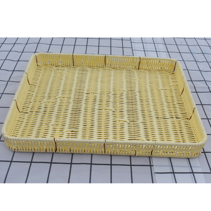 Woven Round Serving Tray Kalsten