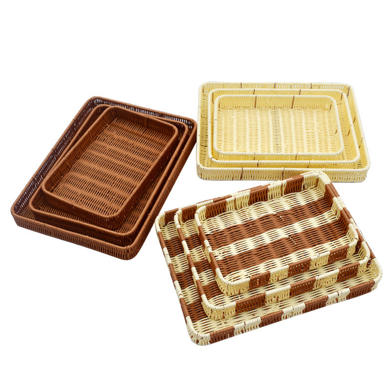 Woven Round Serving Tray Kalsten