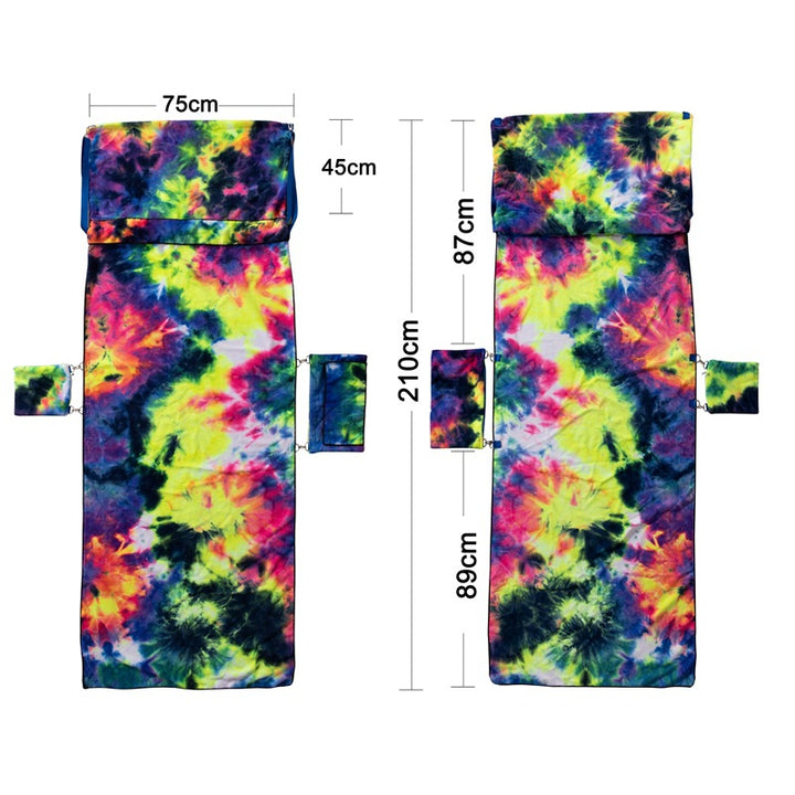 Lounge chair cushion with colorful tie-dye pattern Kalsten