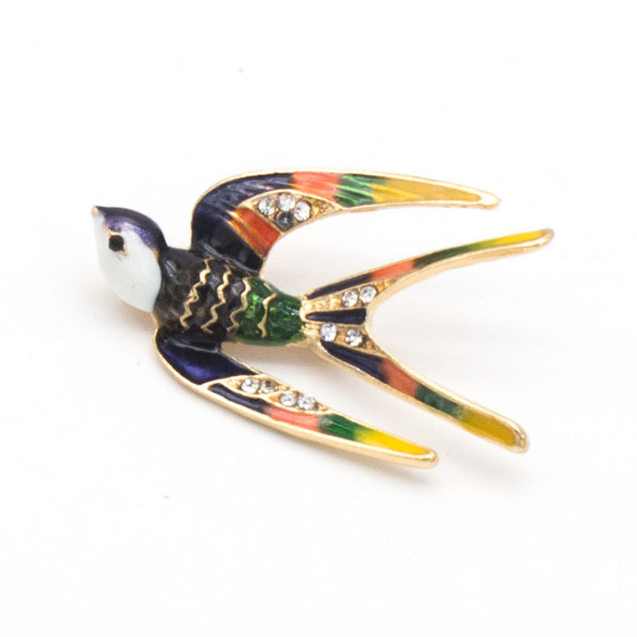 Enamel Bird Brooch Kalsten