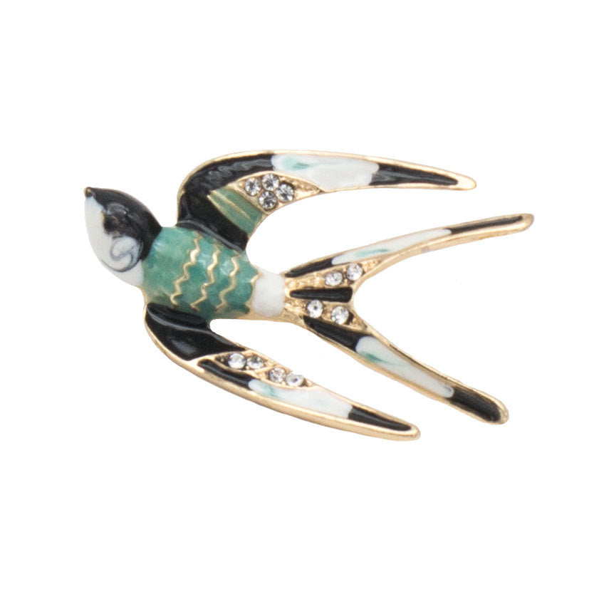 Enamel Bird Brooch Kalsten