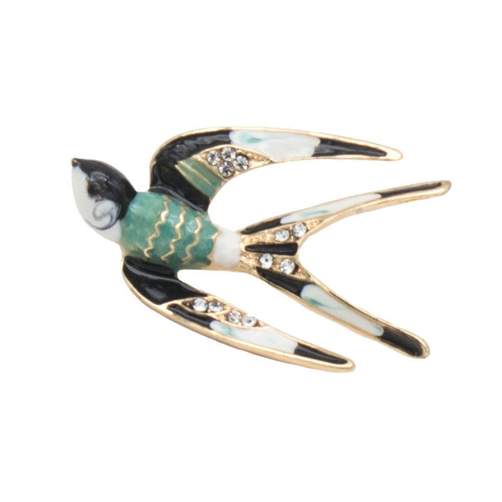 Enamel Bird Brooch Kalsten