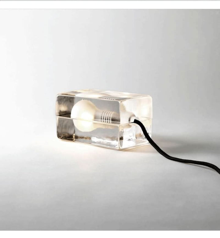 Glass Block Table Lamp with G9 Socket | Kalsten